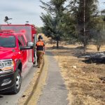 Controlan incendio en pastizal de la Vía Atlixcáyotl