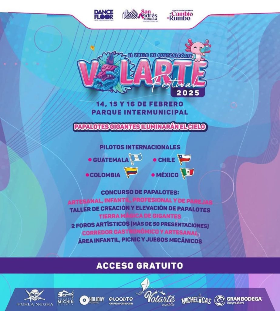 Todo listo para festival Volarte 2025 en San Andrés Cholula