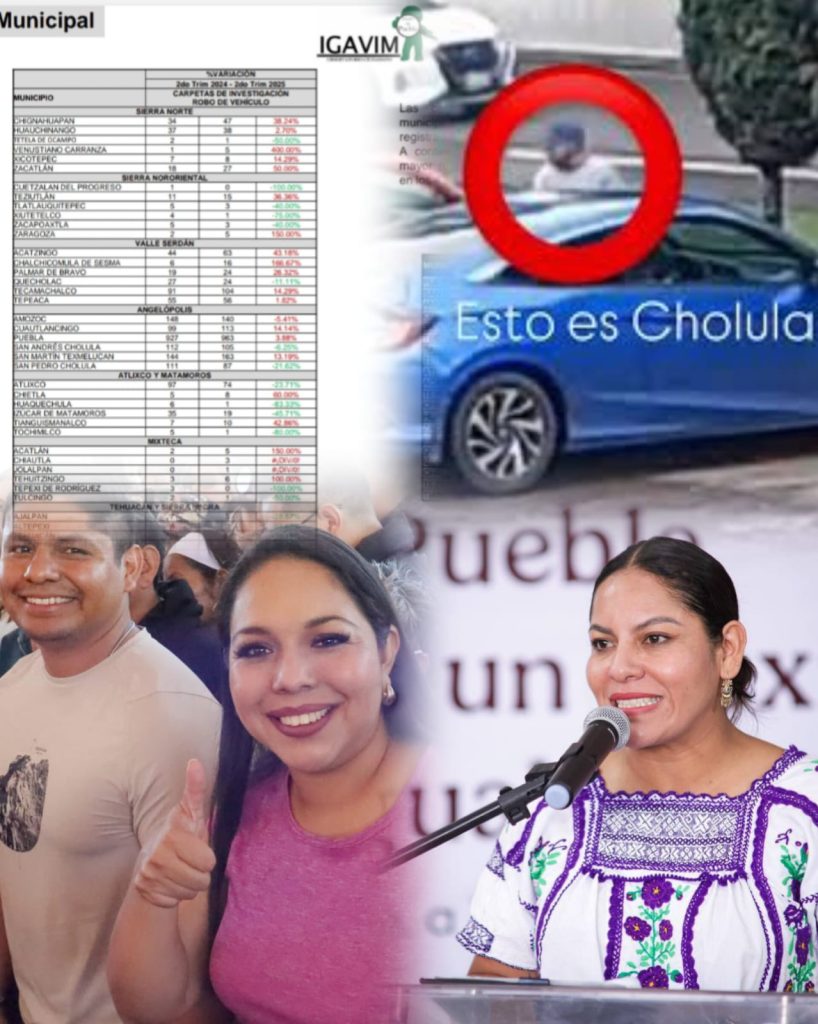 A la baja, robo de vehículos en las Cholulas, pero en Cuautlancingo, sube la incidencia delictiva