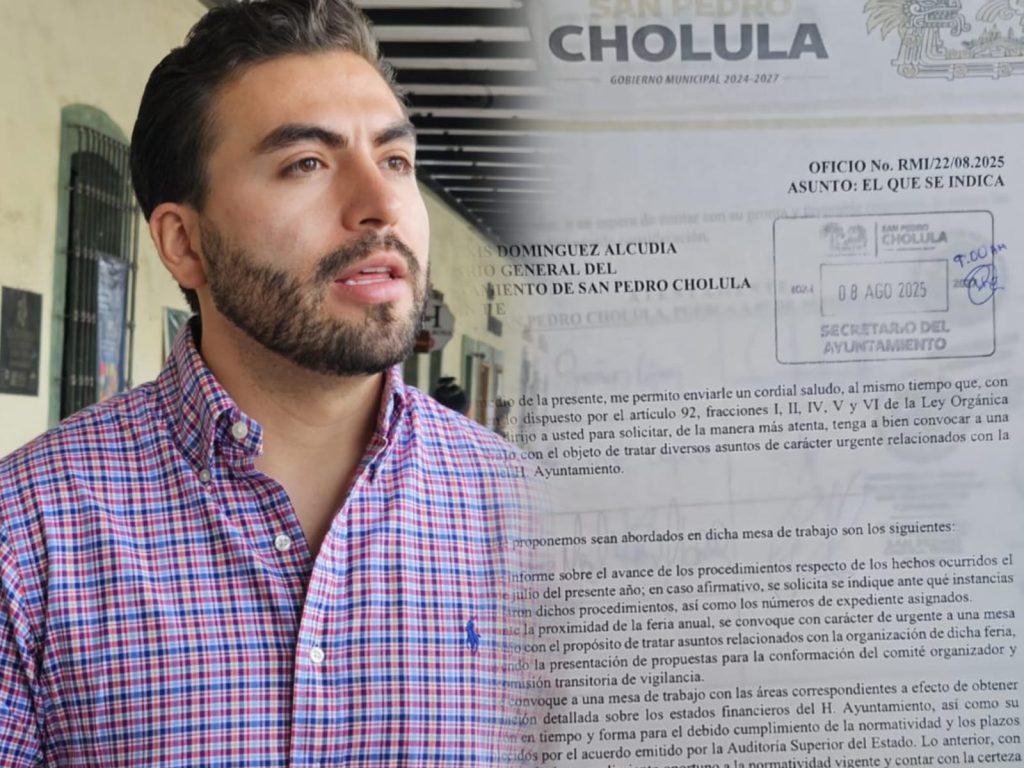 Pide Alejandro Gómez esclarecer irrupción en mercado municipal y costos de la Feria de San Pedro Cholula