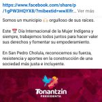 Pobladora de Cholula acusa uso ilegal de su imagen para promocionar Día Internacional de la Mujer Indígena