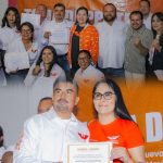 Mario Isaac Jiménez rinde protesta como nuevo coordinador de MC en San Pedro Cholula; en su acto, aparece Roxana Luna