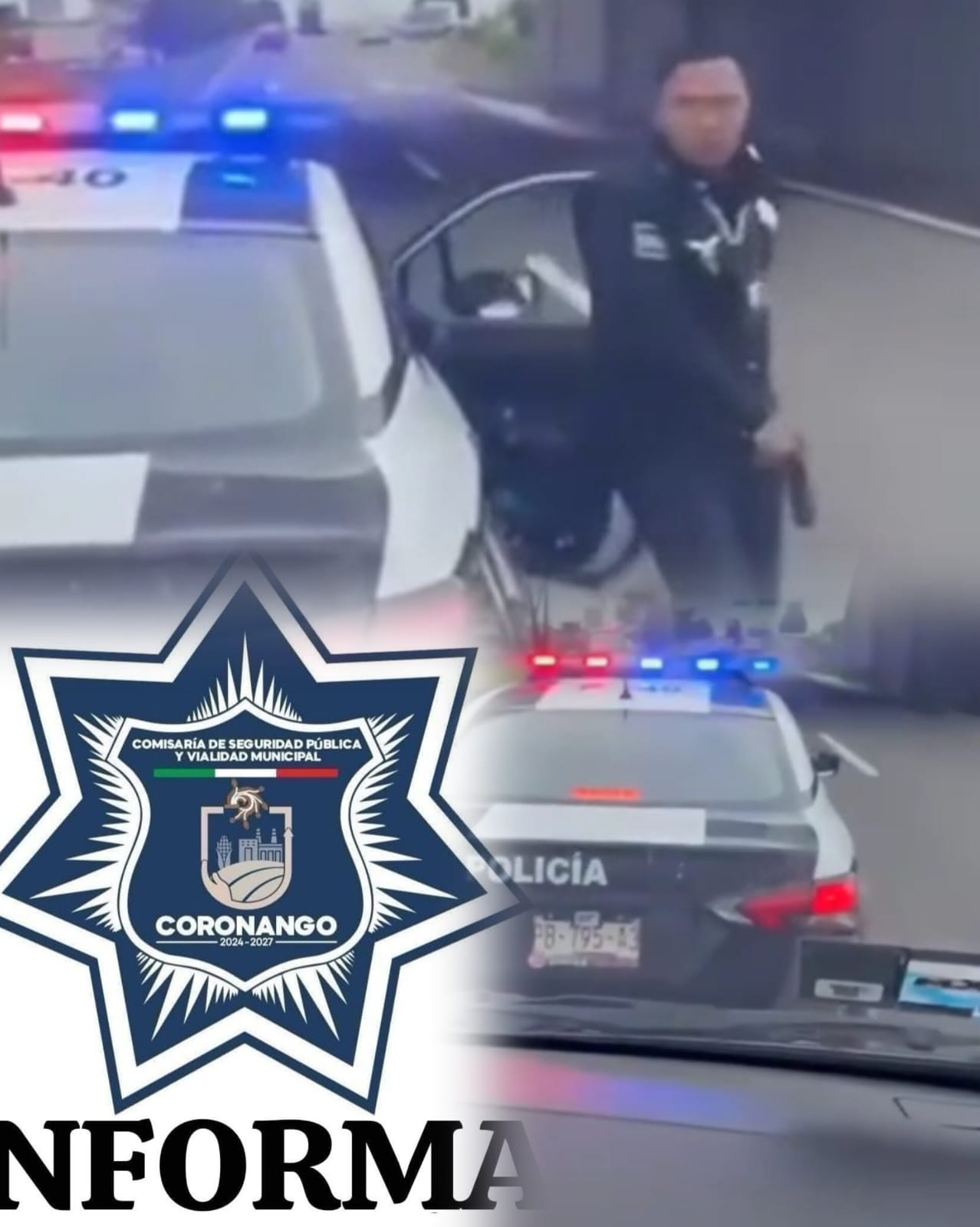 Exhiben abuso de policías de Coronango; ayuntamiento suspende a los dos elementos funados