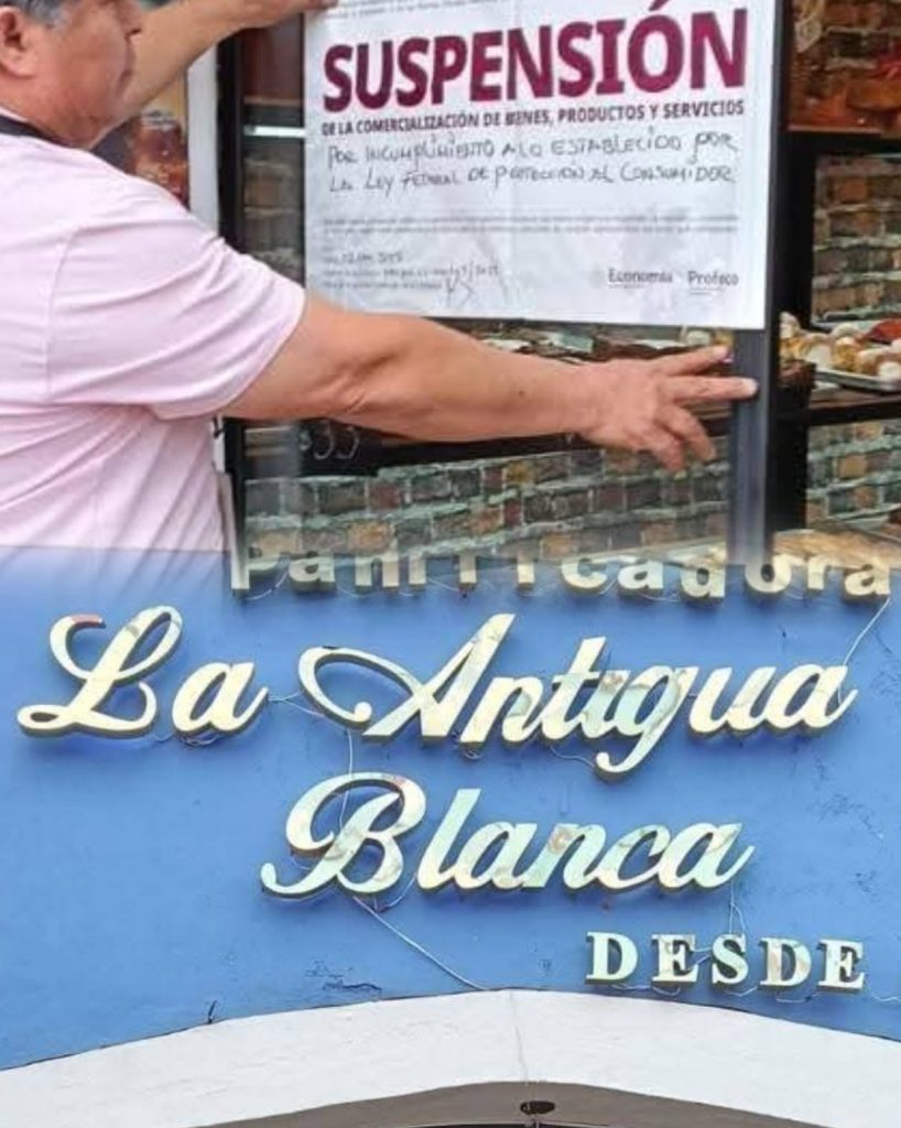 Profeco coloca sellos de suspensión en panificadora La Antigua Blanca de Cholula