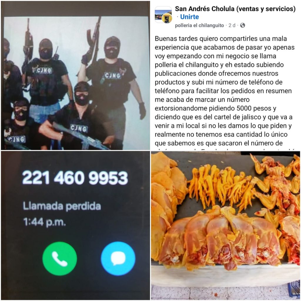 Comerciantes de Cholula denuncian extorsión por presuntos miembros del crimen organizado