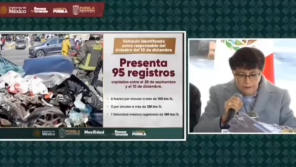 Auto que causó carámbola en Vía Atlixcáyotl tenía 95 infracciones por alta velocidad: secretaria de Movilidad