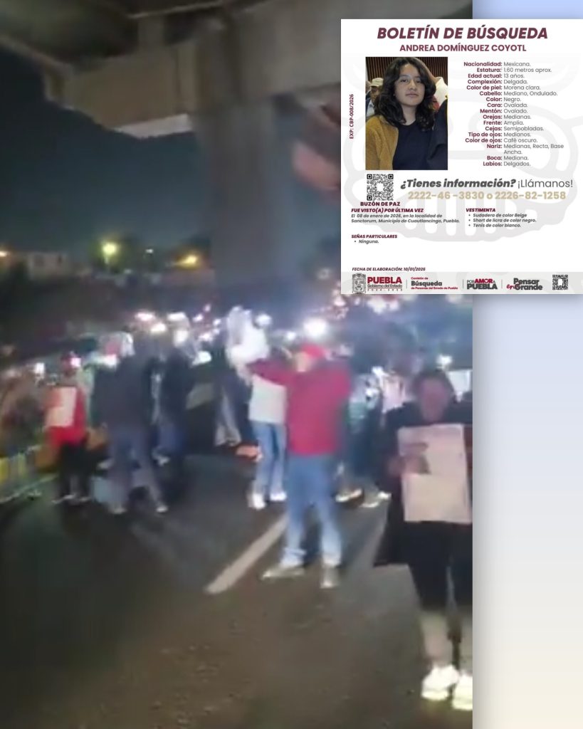 Cierran autopista para exigir localización de Andrea Domínguez; Fiscalía asegura que ya fue encontrada