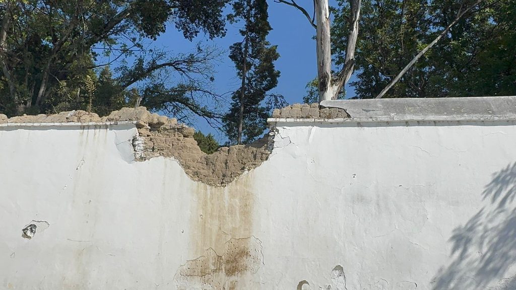 Se desprende parte de las paredes del Museo de Cholula; gobierno estatal promete rehabilitación a la prontitud