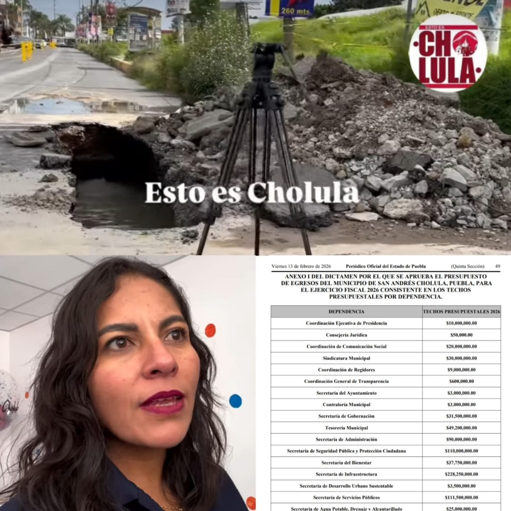 Pese a que Infraestructura tiene el mayor presupuesto, Cuautle Torres dice que no alcanza para reparar rápidamente socavón; obra costaría 60 mil pesos por metro