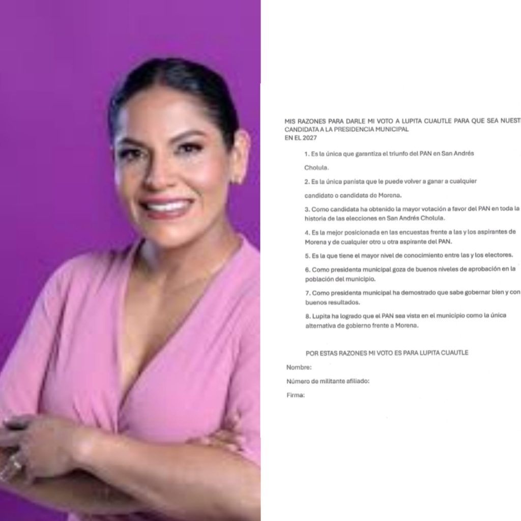 Acusan que trabajadores de San Andrés Cholula son obligados a llenar cartas en favor de Guadalupe Cuautle para su reelección
